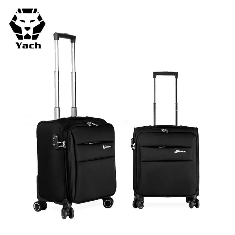 Portable World Wide Oxford Soft Suitcase Waterproof Expandable Luggage Small Polyester EVA Trolley Luggage Bag Case