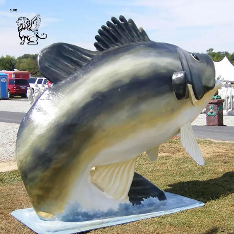 큰 물고기 정원 섬유유리 물고기 조각품/공원 장식적인 섬유유리 물고기 동상 FSL-223