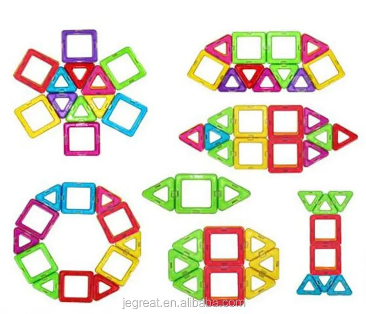 Großhandel ABS Kunststoff Verbindungs blatt Lernspiel zeug magnetische Bausteine für Kinder