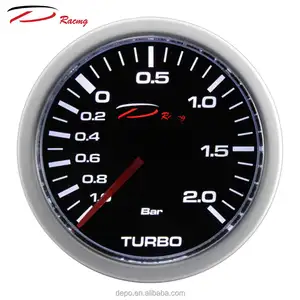 Turbo eléctrico CSM de 52mm, 2BAR, LED, blanco, para supercargador, medidor de impulso