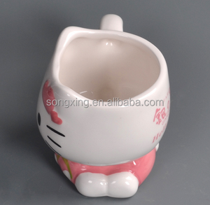 Moderno presenta acqua o caffè bere tazze <span class=keywords><strong>ciao</strong></span> gatto tazza di caffè ceramica per bambini e adulti personalizzato Pink impugnatura - Product Image 4