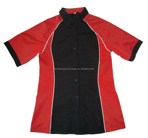 Da uomo e da donna a maniche corte personalizzate corpo nero con pannelli arancioni maniche corte alla moda <span class=keywords><strong>camicia</strong></span> uniforme da lavoro alla moda - Product Image 4