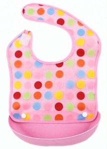 Detachable EVA <strong>Plastic</strong> Waterproof Infant Kids Feeding Baby Silicone <strong>Bib</strong> - Product Image 3