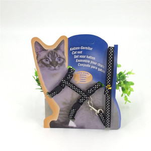 Multicolor de seguridad ajustable de nylon para mascotas gato arnés y una correa - Product Image 4