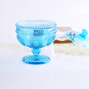 Juego de Copas de Vino de Vidrio Sólido Morado Retro Vintage al por Mayor, Tazón para Helado, Copa de Vidrio, Flautas de Champán, Vajilla para Bodas - Product Image 5