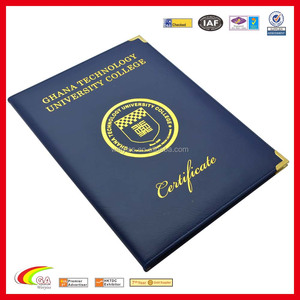Hot bán bằng tốt nghiệp thư mục với kim loại góc phổ biến rõ ràng PU da giấy chứng nhận tài liệu bìa - Product Image 2