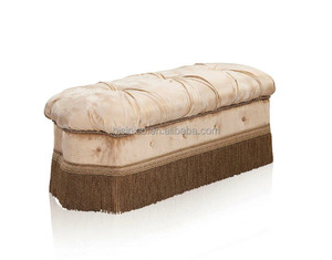 Bisini ภาษาฝรั่งเศสคำสไตล์โบราณทอ Bench, การทำสำเนา <span class=keywords><strong>Rococo</strong></span> ผ้านอนสตูลสำหรับห้องนอนเฟอร์นิเจอร์ BF05-151014-15