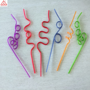 Reusable Drinking Straws Plastic Wedding Party <strong>Supplies</strong> Crazy Loop PET Disposable Decorative Twist Straws <strong>Bar</strong> <strong>Home</strong> - Product Image 2