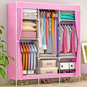 رخيصة غرفة نوم المغلقة تصميم تجميع دولاب من القماش تخزين ملابس Almirah خزانة مجلس الوزراء - Product Image 4