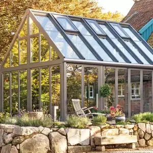 Mode Aluminium Glas Haus Veranda mit Doppel Verglasung Glas