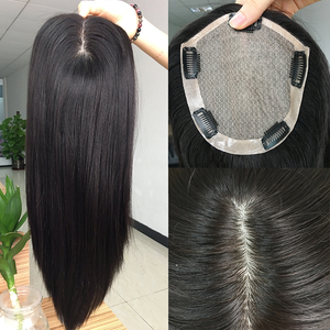 Topper per Capelli Umani di Alta Qualità Pronto per la Spedizione con Consegna Notturna, Base in Seta Vergine Originale per Donne - Product Image 4