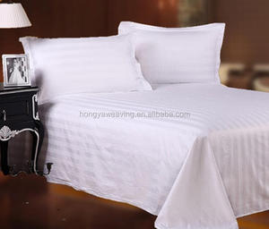 40 S * 40 S 240 T 50% poliéster 50% algodón 3 cm raya hoja plana sábana de hotel para hotel y vivienda usada - Product Image 2