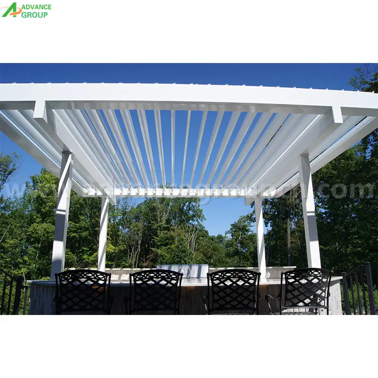 10 anni di garanzia parasole tetto elettrico giardino in metallo tela baldacchino Pergola