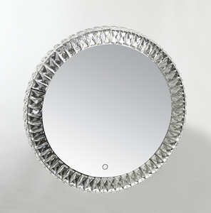 Espejo de <span class=keywords><strong>maquillaje</strong></span> de cristal redondo <span class=keywords><strong>para</strong></span> el hogar, <span class=keywords><strong>luz</strong></span> LED, fabricante de plata, decoración de pared grande personalizada, Metal <span class=keywords><strong>con</strong></span> <span class=keywords><strong>luz</strong></span> Led IP44 - Product Image 2