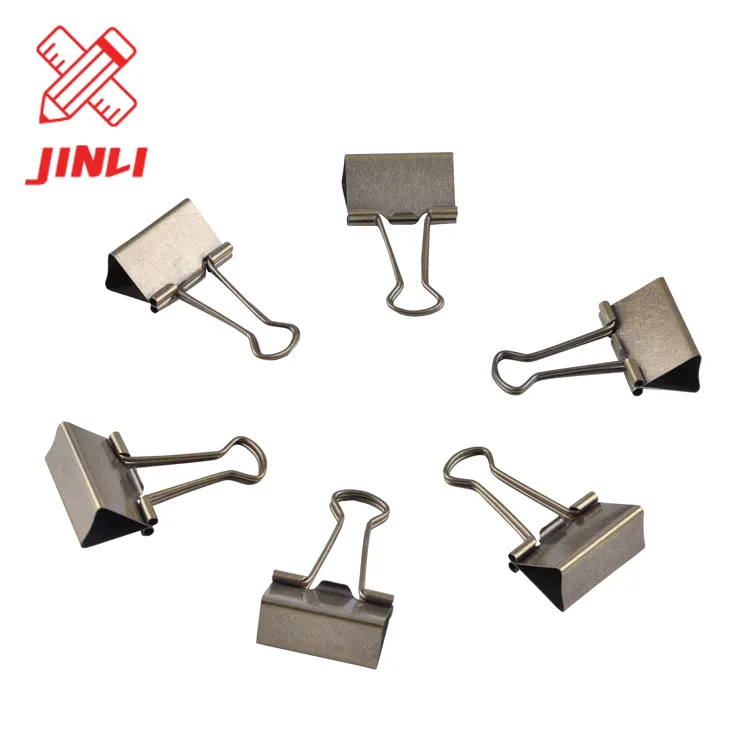 China Hersteller hochwertige Nickel Briefpapier Papier Geld Binder Clip benutzer definierte Stahl Metall Papier Binder Clip.