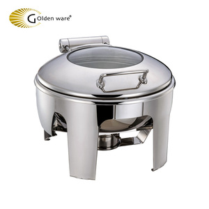 Golden Ware ristorante e albergo forniture 11L 18/10 In Acciaio Inox buffet dish tondo con il cibo Pan - Product Image 3