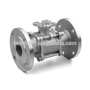4 Inch Stainless <span class=keywords><strong>Steel</strong></span> SS304 3 Buah Flanged Ball Valve