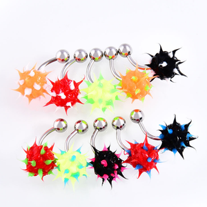 Anneau de <span class=keywords><strong>nombril</strong></span> avec <span class=keywords><strong>silicone</strong></span> koosh ball <span class=keywords><strong>nombril</strong></span> anneau <span class=keywords><strong>piercing</strong></span> bijoux - Product Image 4