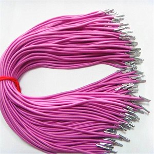 Оптовая продажа, круглые белые шляпы для вечеринок, эластичный шнур с металлическими зажимами, 1 мм, 1,5 мм, 2 мм, 2,5 мм, 3 мм - Product Image 6