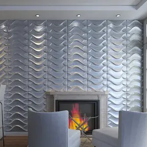 Plant fiber 3d muur papier/3 d muur panel/3d wandbekleding wanddecoraties