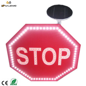 Alta visual <span class=keywords><strong>Stop</strong></span> led <span class=keywords><strong>stop</strong></span> forma octogonal led solar señales de tráfico por carretera - Product Image 2