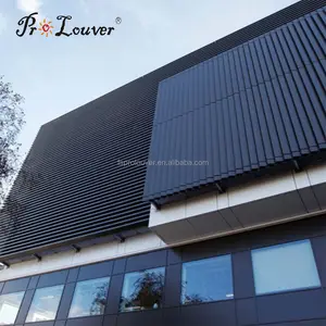 Aluminum box section facades, exterior facades, aluminum box louver