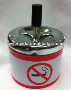 Cenicero de acero inoxidable, Cenicero de metal, Señal de prohibido fumar - Product Image 1