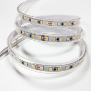 Tira de luces <span class=keywords><strong>led</strong></span> flexible de 24V SMD2835, 120 <span class=keywords><strong>led</strong></span> por metro, tubo de silicona IP65, impermeable, blanco cálido, decoración de cuerda de 10mm - Product Image 1