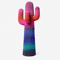 Grande statue de cactus du désert en fibre de verre, sculpture colorée pour décoration intérieure, artisanat, statue décorative en carton