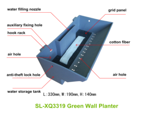 Verja vertical para jardín, bandeja de pared verde, valla verde, paisaje <span class=keywords><strong>urbano</strong></span>, productos verdes, macetas verticales para jardín - Product Image 4