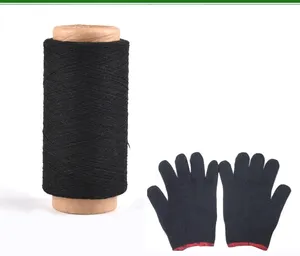 Ne6s(nm10s) черные дешевые перчатки, пряжа для российского рынка