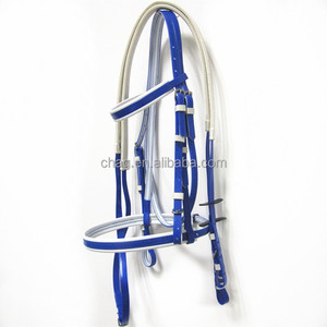 Gros bule et rouge pvc <span class=keywords><strong>cheval</strong></span> <span class=keywords><strong>rein</strong></span> et bride en stock - Product Image 2