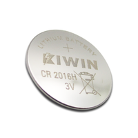Batería de Botón de Litio 3V CR2016 de Marca OEM o KIWIN para Control Remoto y Llave de Coche