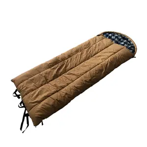 warm and heavy adult's flannel 10lbs canvas sleeping bag for camping and hunting