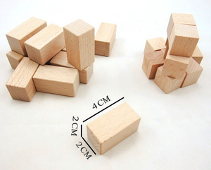 Khối Gỗ Chà Nhám Mịn Đồ Chơi Xếp Chồng Hình Chữ Nhật, Khối Xây Dựng Mầm Non - Product Image 5