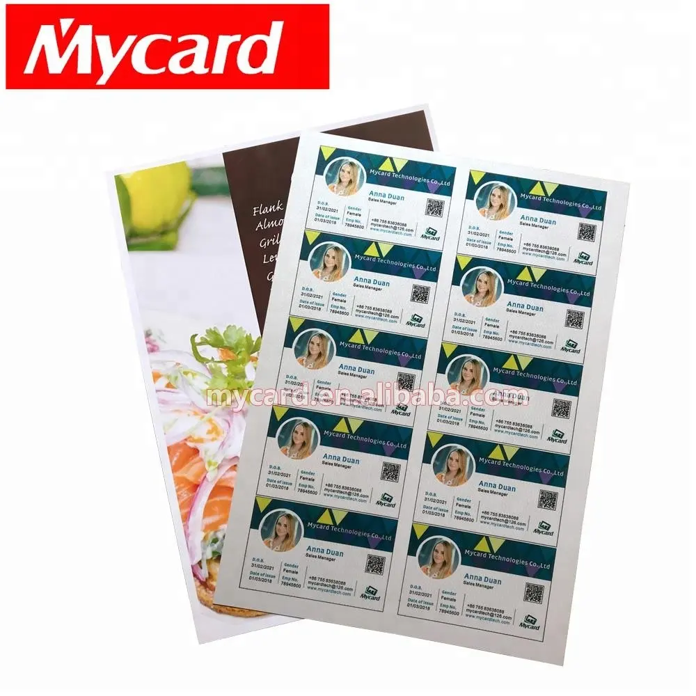 ID card material a4 size inkjet printable pvc plastic sheet