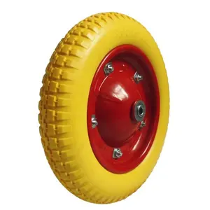Roues <span class=keywords><strong>de</strong></span> <span class=keywords><strong>brouette</strong></span> plates en mousse pu <span class=keywords><strong>tubeless</strong></span> 4.00 — 8, 16 pouces, livraison gratuite - Product Image 1