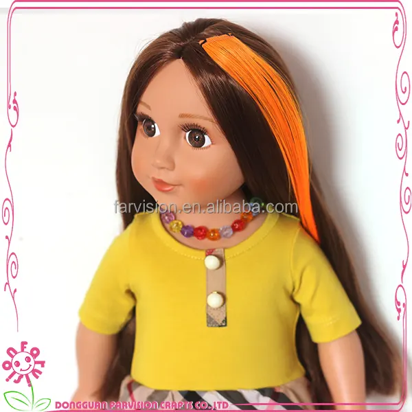 Custom human hair wigs doll wigs wholesale 18 inch girl wigs