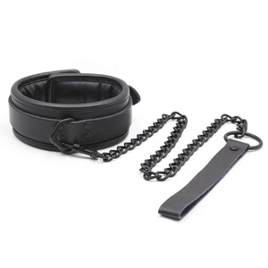 Jouets sexuels pour femmes esclaves fétichistes Collier de bondage en cuir de vache et cuir véritable réglable Noir Cosplay adulte 100% neuf - Product Image 2