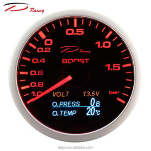 60Mm 4in1 Boost Gauge Set Plus Oled Volt Oliedruk Olie Temp Auto Meter Voor Auto Depo Racing Auto meter