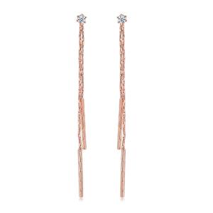 ออกแบบใหม่แฟชั่นราคาถูก CZ <span class=keywords><strong>LAMOON</strong></span> 18k โรสโกลด์ชุบต่างหูสำหรับผู้หญิงวันครบรอบ E805 E814 - Product Image 1