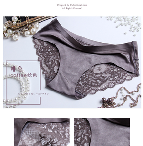 2019 Signore di Vendita Calde Sexy del Raso di Seta del Ghiaccio Biancheria Intima Sexy Delle Donne Senza Soluzione di Continuità Mutandine di Pizzo - Product Image 5