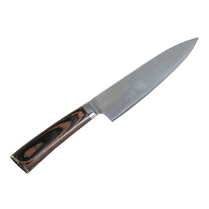 <span class=keywords><strong>Cuchillo</strong></span> de chef de cocina de acero inoxidable Damasco <span class=keywords><strong>profesional</strong></span> de 8 pulgadas con mango de madera para uso doméstico o comercial - Product Image 1