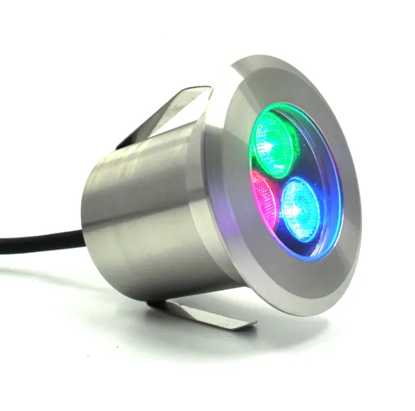 RGB Color-Changing Recessed LED Pool Lights with Stainless Steel Body IP68 Rated for Garden Application