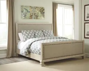 Mobilier de chambre à coucher avec tapisserie française, dernier modèle de lit double, pour chambre d'hôtel