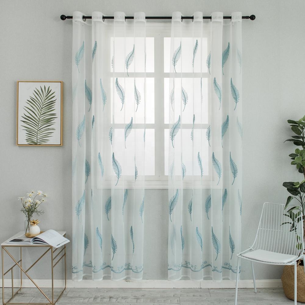 Mesnt Tende Bianche Trasparenti, Tenda trasparente in voile semi trasparente per camera da letto per Camera da Letto e Soggiorno Finestra Moderne. Poliestere, Bianco, 132 x 138 cm (LxA