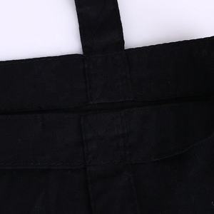 Réutilisable promotionnel Personnalisé Noir En Toile de Coton Fourre-Tout Recyclé Sacs À Provisions Avec Imprimé Lettres Blanches - Product Image 5