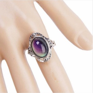 Anillo de Piedra de Humor que Cambia de Color, Estilo Antiguo, Plateado, Barato, al por Mayor, de <span class=keywords><strong>Ally</strong></span> Express - Product Image 2