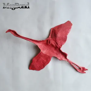 Metal Flying Red Flamingo Wall Mounted Decor For Home Flamingo Decorative Metal Wall Plaque