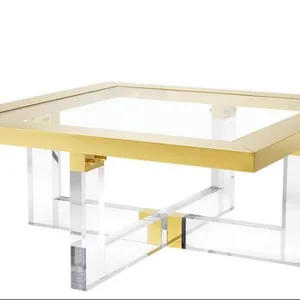 Пользовательские perspex прозрачный акриловый журнальный столик акриловый мебельный стол